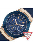 Guess Zena Blue Dial Blue Silicone Strap Watch For Women - W1049L2