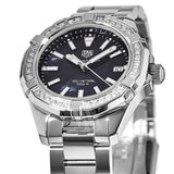 Tag Heuer Aquaracer Quartz Diamonds Black Dial Silver Steel Strap Watch for Women - WAY131P.BA0748
