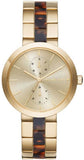 Michael Kors MK6471 Garner Multifunction Women's Watch – Gold Dial & Two-Tone Steel Strap