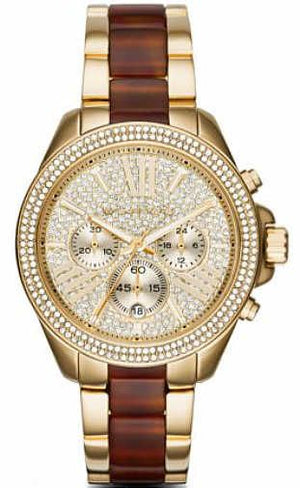 Michael Kors Wren Gold Dial Two Tone Steel Strap Watch for Women - MK6294