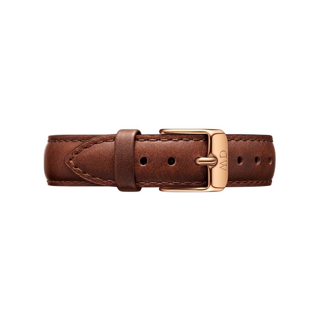 Daniel Wellington Classic Petite Bristol Black Dial Brown Leather Strap Watch For Women - DW00100221