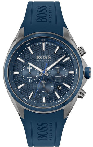 Hugo Boss Distinct Blue Dial Blue Rubber Strap Watch for Men - 1513856