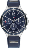 Tommy Hilfiger 1782281 Eve Chronograph Quartz Women's Watch – Blue Dial & Blue Rubber Strap