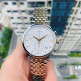 Tissot T Classic Tradition Chronograph White Dial Two Tone Steel Strap Watch For Men - T063.617.22.037.00