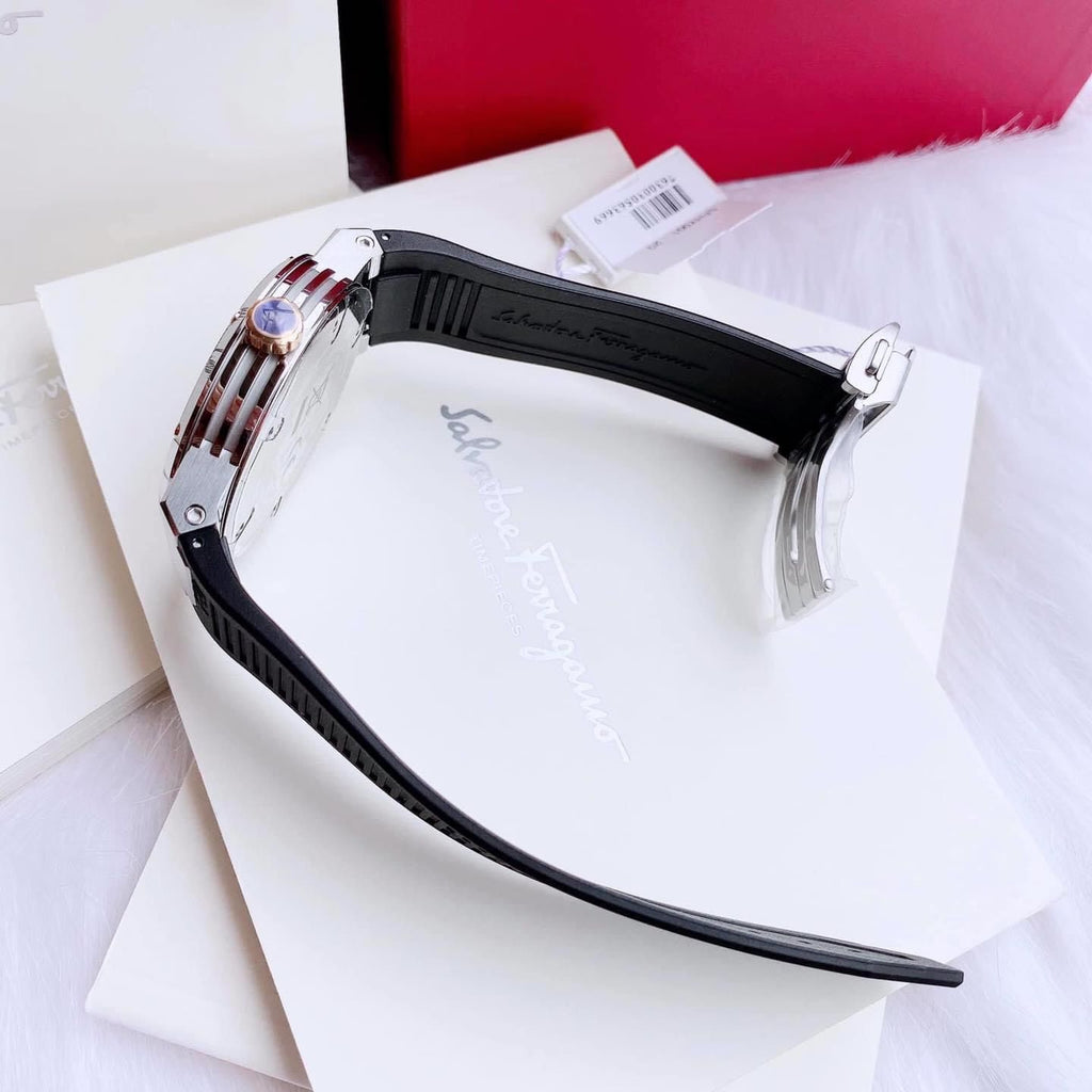 Salvatore Ferragamo SFHY00120 F-80 Men's Watch – Black Dial & Black Rubber Strap