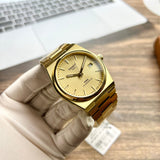 Tissot T137.407.33.021.00 PRX Powermatic 80 Men's Watch – Gold Dial & Gold Steel Strap