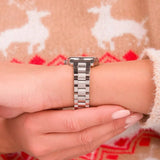 Emporio Armani Federica Mother of Pearl Dial Silver Steel Strap Watch For Women - AR11557