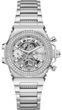 Guess GW0552L1 Fusion Chronograph Women’s Watch – Silver Dial & Silver Steel Strap with Crystals