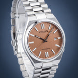 Citizen Tsuyosa NJ0159-86Z Men's Automatic Watch – Salmon Orange Dial with Silver Steel Strap