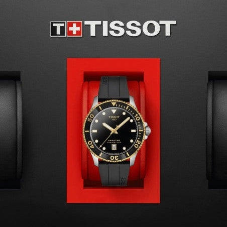 Tissot T120.410.27.051.00 Seastar 1000 Men’s Watch – Black Dial & Black Rubber Strap