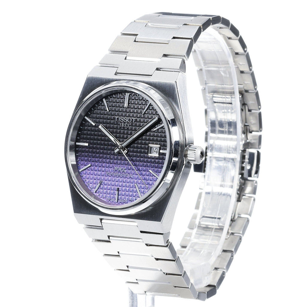 Tissot Powermatic 80 Automatic Gradient Blue Dial Silver Steel Strap Watch for Men - T137.407.11.051.01