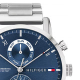 Tommy Hilfiger Kane Blue Dial Silver Steel Strap Watch for Men - 1710401