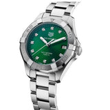 Tag Heuer Aquaracer Diamonds Emerald Green Dial Watch for Women - WBD1316.BA0740