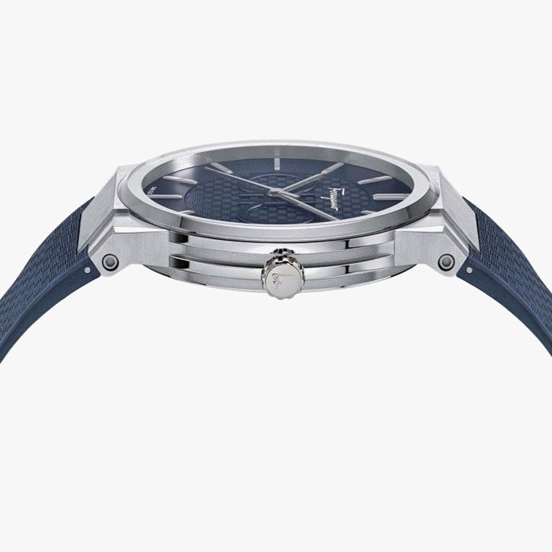 Salvatore Ferragamo Sapphire Blue Dial Blue Silicone Strap Watch for Men - SFHP00120