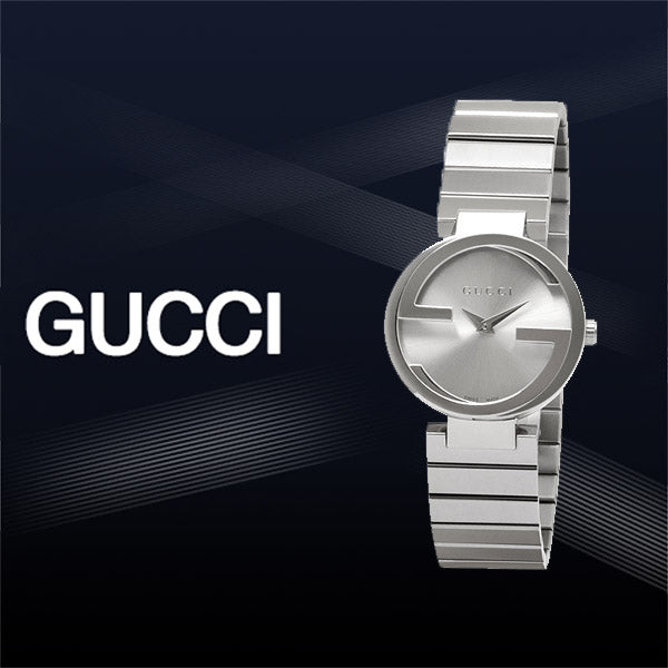Gucci G Interlocking Silver Dial Silver Steel Strap Watch For Women - YA133503