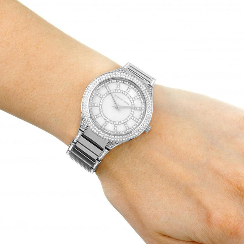 Michael Kors Kerry Silver Dial Silver Steel Strap Watch for Women - MK3311