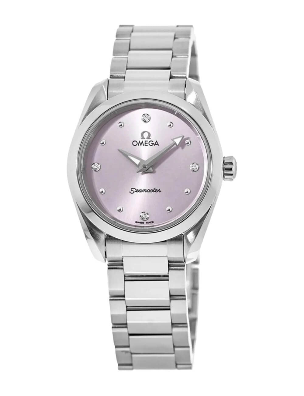 Omega Seamaster Aqua Terra Quartz Purple Dial Silver Steel Strap Watch for Women - 220.10.28.60.60.001