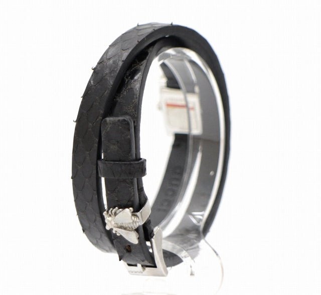 Gucci G Frame Black Dial Black Leather Strap Watch For Women - YA128526