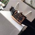 Emporio Armani Classic Black Dial Black Leather Strap Watch For Men - AR0168