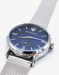 Maserati Epoca Blue Dial Silver Mesh Bracelet Watch For Men - R8853118006