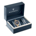 Maserati Stile Black Dial Two Tone Stainless Steel Watch For Men - R8853142008