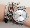 Michael Kors Darci Silver Dial Silver Steel Strap Watch for Women - MK3190