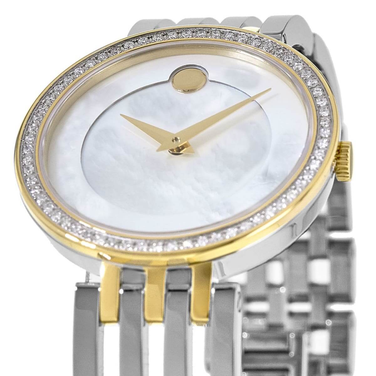Movado Esperanza Mother of Pearl Dial Two Tone Steel Strap Watch For Women - 0607085