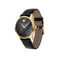 Movado Museum Black Dial Black Leather Strap Watch For Men - 2100005