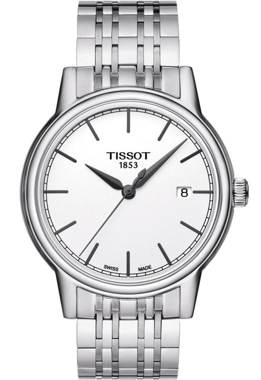 Tissot Carson Steel White Dial Silver Steel Strap Watch For Men - T085.410.11.011.00