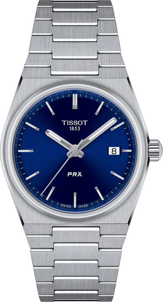 Tissot PRX Quartz Blue Dial Stainless Steel 35mm Watch For Men - T137.210.11.041.00