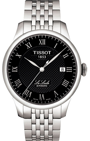 Tissot Le Locle Automatic Black Dial Silver Steel Strap Watch For Men - T41.1.483.53