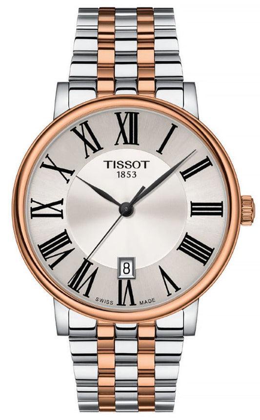 Tissot Carson Premium White Dial Two Tone Steel Strap Watch For Men - T122.410.22.033.00