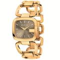 Gucci G Gucci Brown Dial Rose Gold Steel Strap Watch For Women - YA125408