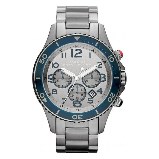 Marc Jacobs Rock Silver Dial Silver Stainless Steel Strap Watch for Men - MBM5028