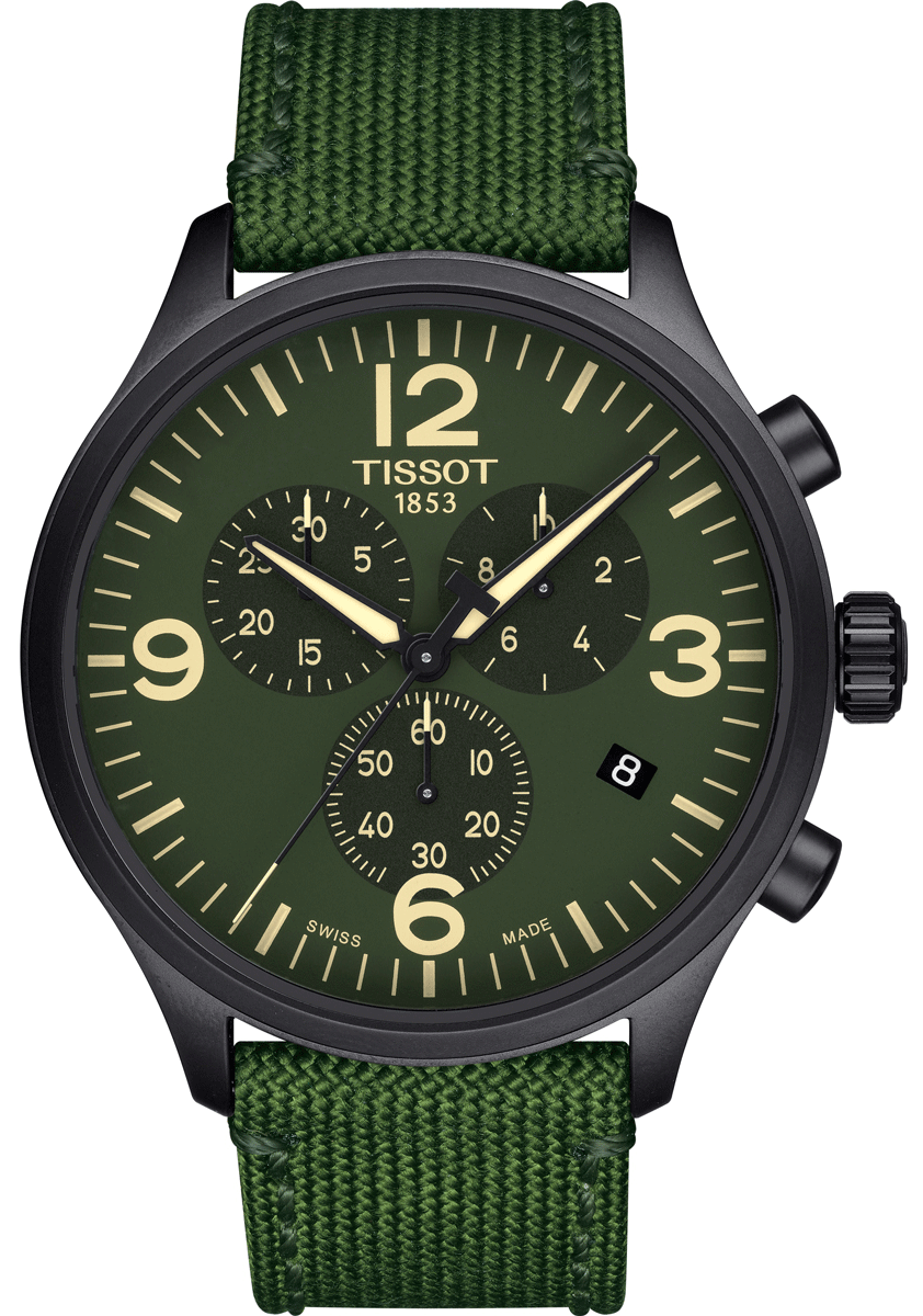 Tissot Chrono XL 45mm Green Dial Watch For Men - T116.617.37.097.00