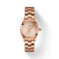 Tissot T Wave Cream Dial Rose Gold Quartz Watch For Women - T112.210.33.451.00