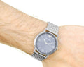 Emporio Armani Kappa Quartz Grey Dial Silver Mesh Bracelet Watch For Men - AR11068