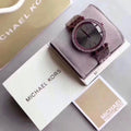Michael Kors Darci Black Dial Purple Steel Strap Watch for Women - MK3554