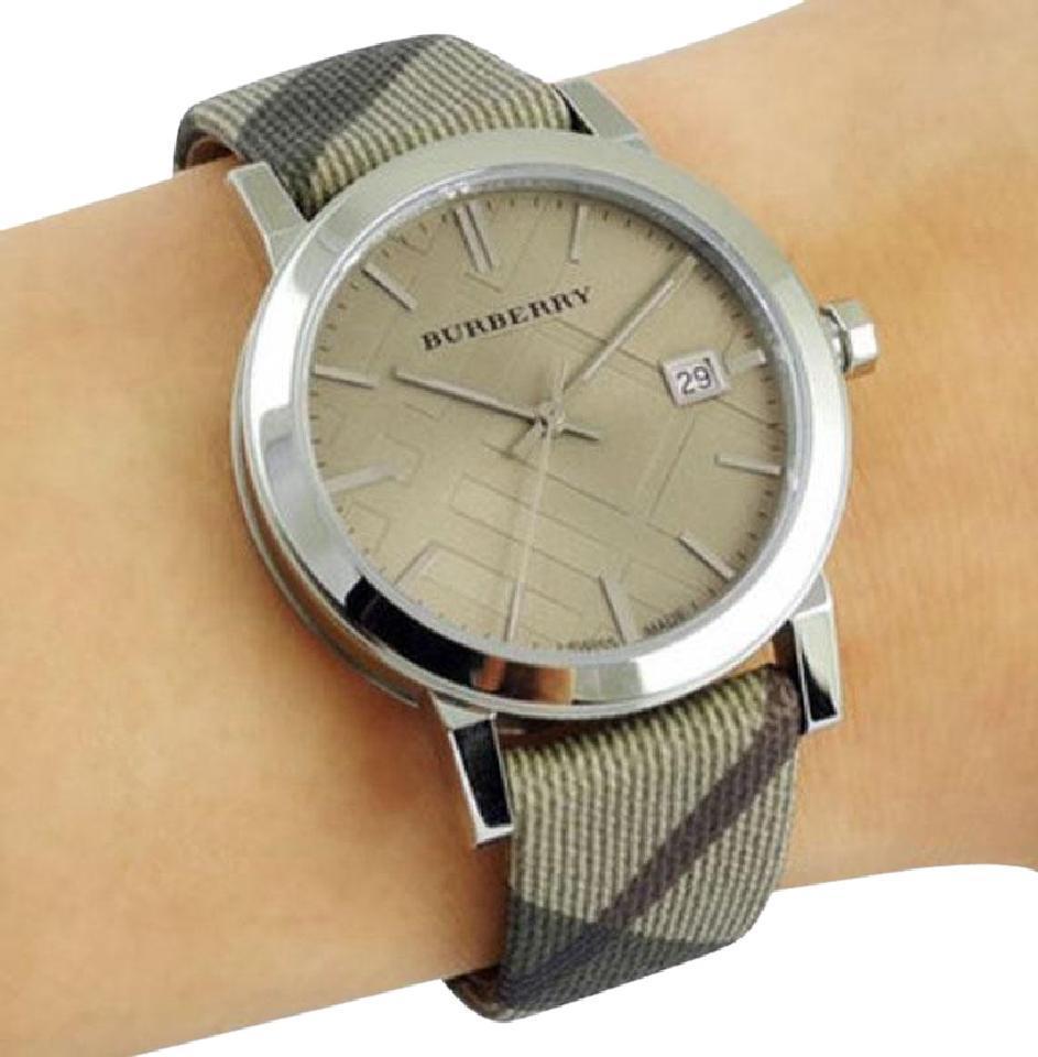 Burberry The City Nova Beige Dial Brown Leather Strap Watch for Women - BU9023