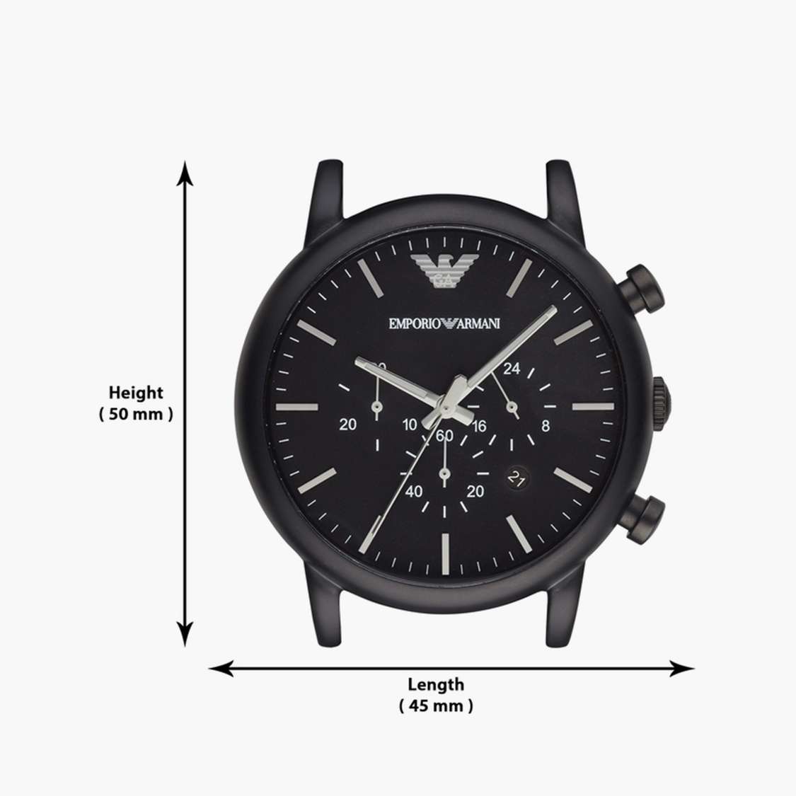 Emporio Armani Luigi Chronograph Black Dial Black Steel Strap Watch For Men - AR1895