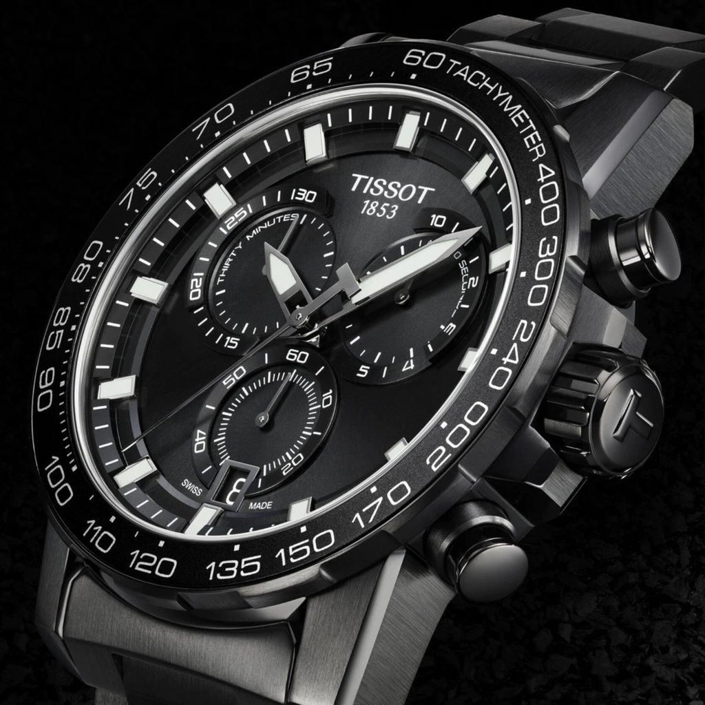 Tissot Supersport Chrono Black Dial Steel Strap Watch For Men - T125.617.33.051.00