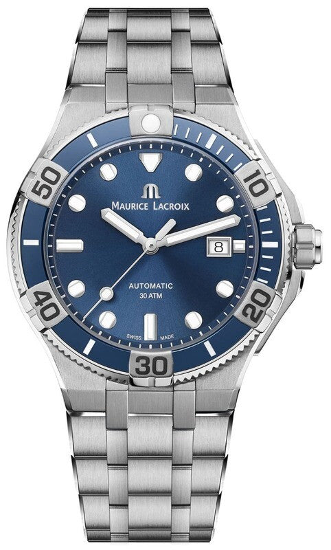 Maurice Lacroix Aikon Venturer Blue Dial Silver Steel Strap Watch for Men - AI6058-SS002-430-1