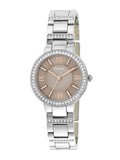 Fossil Virginia Taupe Dial Silver Steel Strap Watch for Women - ES4147