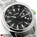 Citizen Eco Drive Urban Black Dial Silver Stainless Steel Watch For Men - AW0020-59EB