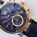 Michael Kors Sawyer Blue Dial Blue Leather Strap Watch for Women - MK2425