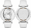 Michael Kors Averi Silver Dial White Leather Strap Watch for Women - MK2524