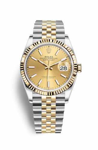 Rolex Datejust 36 Champagne Dial Two Tone Jubilee Bracelet Watch for Women - M126233-0015