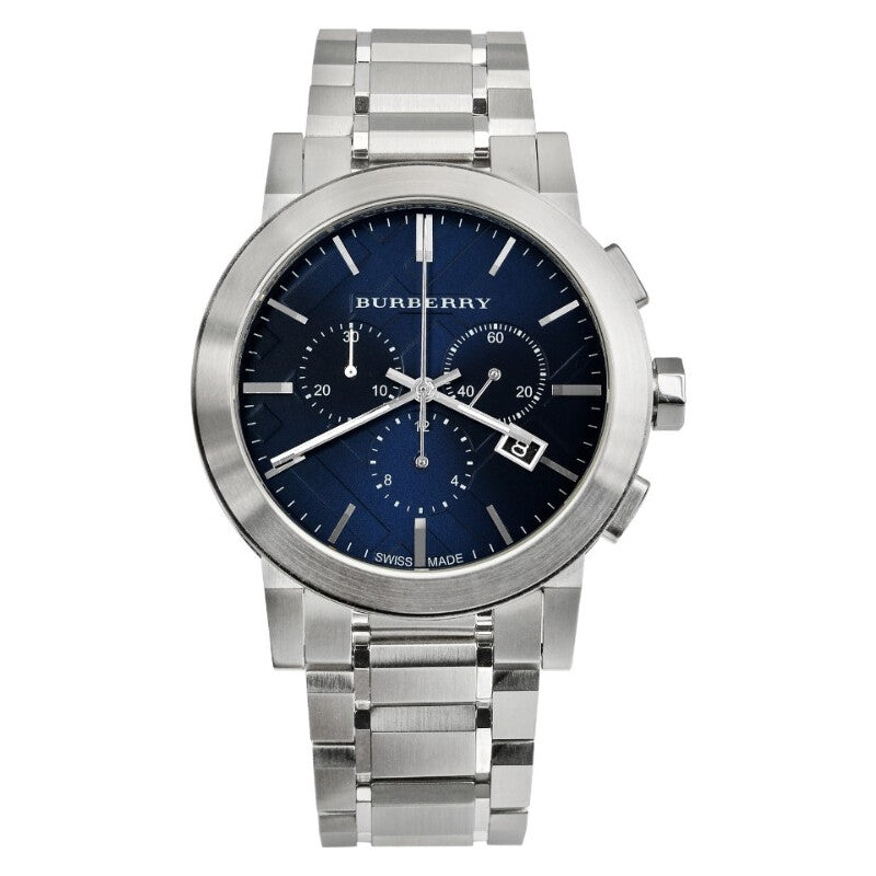 Burberry The City Blue Dial Silver Steel Strap Watch for Men - BU9363