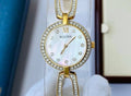 Bulova Crystal Collection Mother of Pearl Dial Gold Steel Strap Watch for Women - 98L225