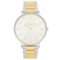 Coach Business Analog White Dial Two Tone Steel Stap Watch for Men - 14602432